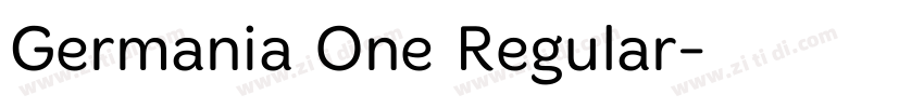 Germania One Regular字体转换